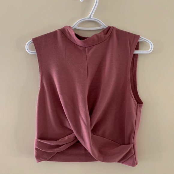 Ardene Tops - Pink Knotted Crop Top